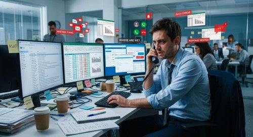 Employé débordé entre mails / téléphone / Excel